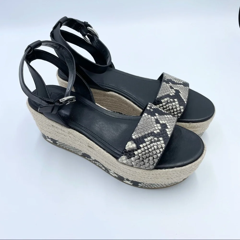 Marc Fisher LTD Gigli Platform Espadrille Leather Sandal
